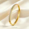 Estilo Coreano Simple Pulsera de Joyería de Acero Titanio Gypsophila Femenina Celebridad de Internet Pulsera de Oro Rosa 18K Joyería de Estilo Frío