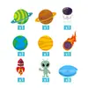 Decorações de Festa de Aniversário Temáticas Espaciais Transfronteiriças, Faixa de Feliz Aniversário, Espirais de Alienígena, Montagem de Aniversário Infantil, Toppers de Bolo