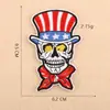 Lixin Patch de Caveira Punk Bordado para Computador Calçados e Chapéus Decoração Emblemas Acessórios de Vestuário Adesivos de Tecido Bordados