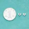 Nuevas Cuentas Perforadas Horizontales y Verticales Brillantes de Plata Esterlina S925 con Forma de Corazón Accesorios de Plata para Corazón Accesorios de Anillos de Cristal DIY