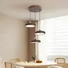 Candelabro de Restaurante Estilo Japonés Wabi-Sabi Creativo Color Veta de Madera Lámpara de Noche para Dormitorio Arte Moderno Minimalista Lámpara para Mesa de Comedor Bar