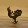 Pisa el pollo de la fortuna pollo adornos de bronce colgante llavero de coche colgante DIY latón retro viejo antiguo mascota de té