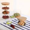Frasco de Almacenamiento de Vidrio Multicapa de Alto Borosilicato con Tapa Roja, Frasco Sellado para Almacenamiento de Alimentos de Cocina, Ensaladera, Sellado para Frescura
