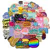 50 pegatinas de grafiti inspiradoras en inglés, PVC, para equipaje, cuaderno, decoración de motocicleta, pegatinas transfronterizas