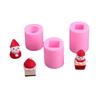 2021 Nuevo Molde de Silicona para Velas tamaño pequeño Muñeco de Nieve Adornos de Piedras de Aromaterapia Fresa Muñeco de Nieve Molde para Pastel