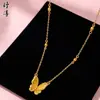 Tienda de Oro Mismo Estilo Arena Dorada Hielo Triturado Brillante Corazón Barra de Oro Pequeña Cadena para Clavícula Popular para Mujeres Próspero Pronto Venta al por Mayor