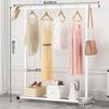 Perchero de Pie para Dormitorio de un Solo Polo Simple Perchero Balcón Perchero para Secar Ropa Hogar Móvil Abrigo y Sombrero Vela Excelente