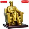Atacado Latão Estátua de Bronze Presidente Mao Ornamentos, Estátuas Sentadas de Bronze, Decoração para Casa e Negócios, Artesanato para Lojas, Presentes, Cultura Vermelha