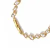 Pulsera de circonita cúbica marquise brillante de alta gama, diseño de joyería personalizado, nuevo accesorio exquisito de nicho de lujo ligero de alta gama