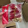 Laço de Natal para fabricante 5,5cm12 laços vermelhos dourado e prateado tecido vermelho pingente de decoração para árvore de Natal