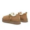 Botas de nieve populares para mujer, nuevos zapatos de invierno 2026 para mujer, botas ligeras para exteriores estilo Birkenstock, botas de algodón afelpadas y engrosadas para mujer
