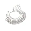 Conjunto de Pulseiras Personalizado Estilo Europeu e Americano Pulseira Multicamadas Temperamento Cravação de Strass Misturar e Combinar Corrente de Liga Pulseira Feminina da Moda