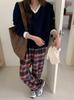 Suéter de Punto de Manga Larga con Cuello en V de Estilo Suave Estilo Coreano de Dos Piezas Falso para Mujer Invierno Nuevo de Alta Gama Estilo Occidental Top Bonito