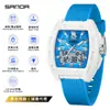 Reloj Juvenil Sanda Doble Zona Horaria Luminoso Multifuncional Unisex Electrónico Moda Tendencia Cronógrafo