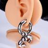 Nuevo BCR transfronterizo tamaño grande tarjeta anillo de bola resorte bola anillo para la nariz aretes para la oreja anillo pesado para el pecho anillo femenino multiusos acero inoxidable