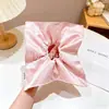 Lenço Quadrado Estampado Europeu e Americano Grande, Elástico de Cabelo, Scrunchie Vintage para a Parte de Trás da Cabeça