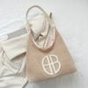 Bolsa de ombro simples e fashion para mulheres 2023 Outono Nova Moda bolsa tote de grande capacidade bolsa de ombro casual retrô para o dia a dia
