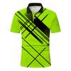 Camiseta de manga corta con estampado digital 3D para hombre, camisa de solapa con degradado, polo ajustado, publicitaria, con cuello alto, para comercio exterior 2022