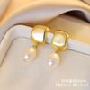 Aretes de Perla Natural Aini Beini Chapados en Oro Real Aguja de Plata S925 de Nicho Venta al por Mayor 2026 Aretes Incrustados con Diamantes de Zirconia