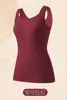 Chaleco térmico para mujer de otoño e invierno, con sensación de piel desnuda, hidratante, Bosein, capa base, cuello cuadrado, con cordones, almohadilla en el pecho, sin costuras, ajustado, embellecedor de la piel