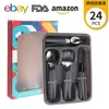 Venta Directa de Fabricantes de Comercio Exterior Transfronterizo Brasil y Sudamérica Vajilla Set de 25 Piezas Cuchillo, Tenedor y Cuchara Set de 16 Piezas Vajilla de Acero Inoxidable Plástico