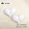 Colgante de Corazón Acrílico con Agujero para Colgar Encanto Hecho a Mano para Bolso Materiales para Abalorios Accesorios Llavero Colorido