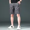 Nuevos Shorts Casuales para Hombre 2025, Corte Delgado, Pierna Recta, Transpirables, Business Casual, Color Caqui, Pantalones de Largo Medio para Verano