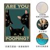 Venta caliente transfronteriza interesante pintura colgante de tres gatos para dormitorio, pintura sin marco para baño, pintura decorativa creativa y divertida para sala de estar