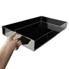 Caja transparente de acrílico vitrina caja de almacenamiento para joyería cubierta antipolvo para figuras y flores preservadas
