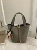 Diseño Minimalista de Color Sólido de Nicho Bolso Cubo de Gran Capacidad Bolso de Mano Dulce Elegante de Gama Alta Bolso de Moda para Madre e Hija