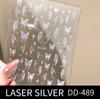 Celebridad de Internet Pegatinas para Uñas Líquidas de Mariposa Nuevas Cortadas Láser Plata Caliente Coloridas Finas Resistentes Pegatinas de Uña Adhesivas de Mariposa DH