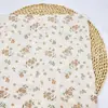 Tecido crepe 100% algodão de gaze dupla contagem 40 com estampa floral, colete para pet, saco de dormir, roupa antimosquito, pijamas femininos para casa