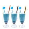 Juego de pajitas de acero inoxidable 304/316 para batido de té con burbujas, corte biselado de 12 mm, combinación de pajitas