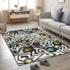 Suministro directo de fábrica tendencia geométrica graffiti alfombra para sala de estar dormitorio vestidor alfombrilla de cocina felpudo venta al por mayor