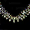 Cuentas de gota de agua puntiagudas hechas a mano DIY accesorios para el cabello pulsera aretes material de cuentas cuentas de cristal cuentas de vidrio 6 x 12 mm