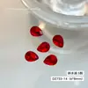 Rinestones Súper Brillantes Rojos para Uñas, Cubo de Azúcar, Corazón Inclinado, Cristales Cuadrados Gruesos con Base Cónica, Rinestones Rojos Chinos Versátiles de Lujo Ligero para Uñas