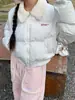 Jaqueta Curta de Algodão com Lã de Cordeiro Estilo Retrô Americano para Mulheres, Casaco de Inverno Novo Estilo 2026, Roupa Quente de Algodão para Mulheres Baixas, Jaqueta Acolchoada de Algodão da Moda