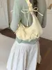 Bolso de Mano con Diseño Plegado Estilo Coreano, Bolso de Hombro de Lunares con Lazo Moderno y Lindo, Bolso Cruzado de Alto Valor para Mujer