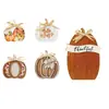 Cartel Decorativo Popular de Calabaza de Madera Transfronterizo, Decoración Colgante Creativa de Puerta de Otoño de Cosecha Rústica de Granja