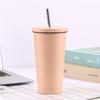 Copo de Canudo de Aço Inoxidável Amazon Grande Capacidade Copo de Café a Vácuo Presente para Carro Copo Térmico Atacado Estilo Esportivo
