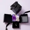 Caixa de Presente de Luxo com Flores Preservadas Transfronteiriça, Caixa de Joias Dupla Porta Estilo Gaveta com Flor de Rosa, Presente de Dia dos Namorados e Dia das Mães