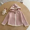 Suéter Cardigan de Dibujos Animados de Niña Limón Otoño Invierno Nuevo Estilo Ropa de Punto Gruesa Elegante para Niños Estilo Suave Top