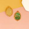 Adornos DIY con Aretes Colgantes de Lujo Ligero Retro Francés, Collar, Colgante, Pintura al Óleo, Flor, Jardín de Monet, Aleación, Gotas de Aceite