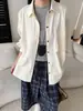 Cisnann Colección Otoño Nueva Corte Relajado Color Sólido Botón de Contraste Simple Corte Holgado Adelgazante Camisa para Viajar al Trabajo SN9361