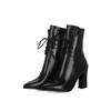 Botines Chelsea Cortos de Otoño e Invierno para Comercio Exterior Moda Calzado de Tacón Alto Estilo Callejero Europeo y Americano Temperamento Talla Grande Botas de Media Pantorrilla para Mujer
