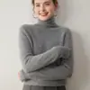 Suéter de Cashmere de Gola Alta para Mulheres, Estilo Coreano Versátil, Camada Base de Tricô Macia e Aconchegante, Novo Suéter de Gola Alta Engrossado para Outono e Inverno