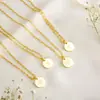 Diseño de Nicho Sentido Ronda 26 Letra Colgante Pam Collar Moda Femenina Versátil Todo-partido estilo ins Cadena para Clavícula Collar