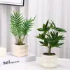 Plantas Verdes Simuladas en Maceta para Oficina, Decoraciones de Mesa de Interior para Sala de Estar de Alta Gama, Plantas Artificiales, Flores Falsas, Accesorios para Fotografía