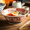 Tigela de Personagem Abençoado 8 polegadas Tigela para Sopa de Macarrão Doméstica 2025 Nova Cerâmica Cônica Tigela para Macarrão Tigela Grande para Arroz Tigela para Ramen