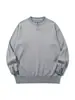Ropa Vintage Yidao Otoño 2026 Nuevo Estilo Suéter de Bloques de Color con Media Botonadura y Cuello Redondo para Hombre, Tejido de Punto Retro con Puño de Falso Dos Piezas